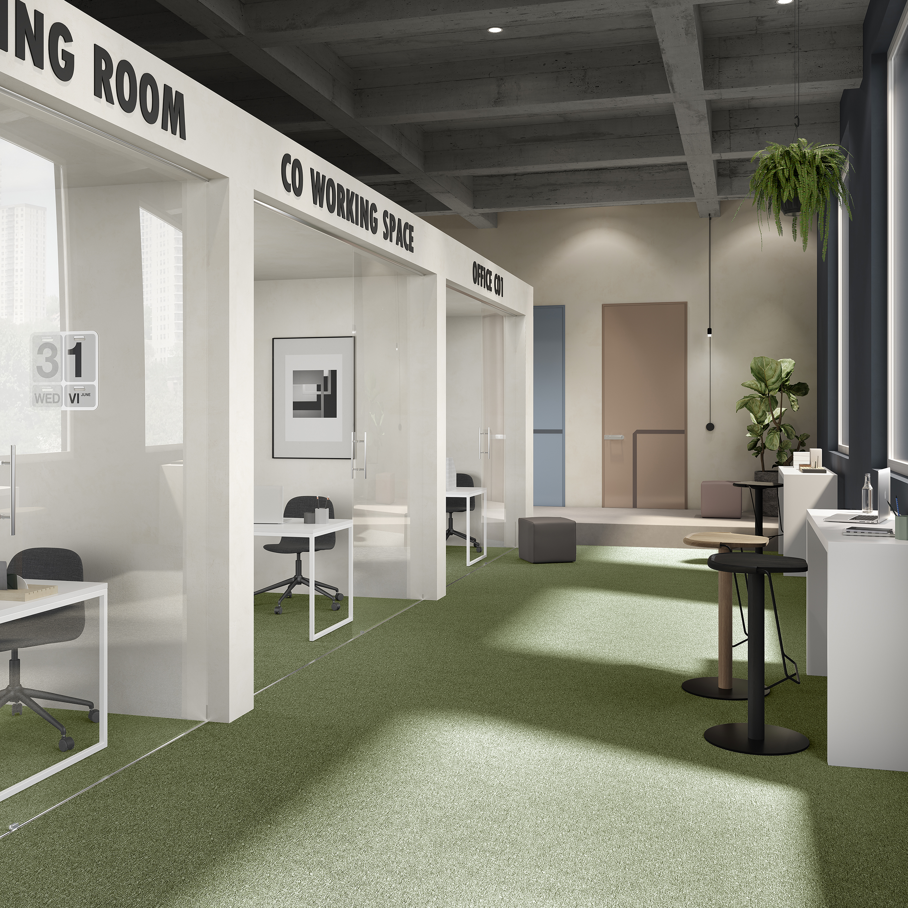 Ковровая плитка Medusa Tile 21 (500*500*5 мм) — купить в Сыктывкаре