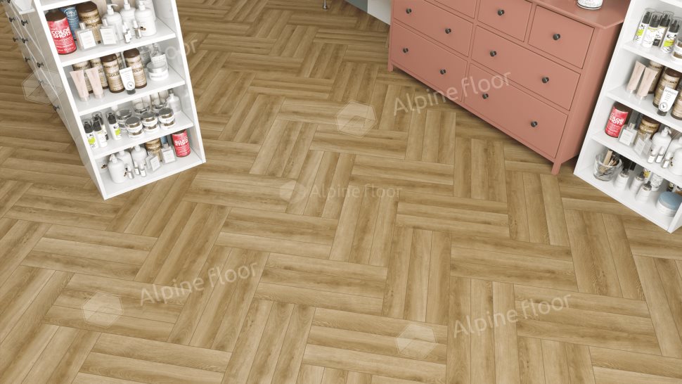 Ламинат "Alpine Floor" Herringbone 12 PRO Дуб Эльзас (606*101*12 мм) — купить в Сыктывкаре